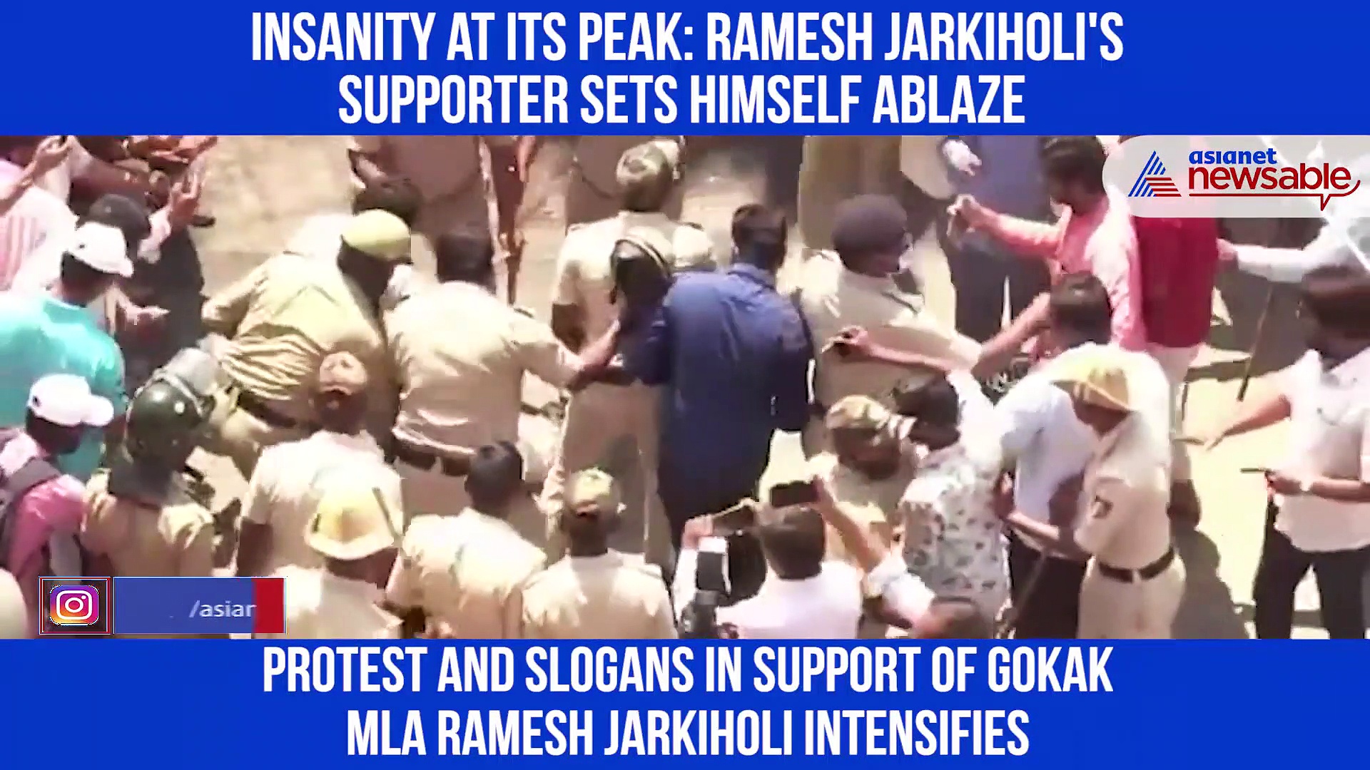 Insanity at its peak: Ramesh Jarkiholi's supporter sets himself ablaze