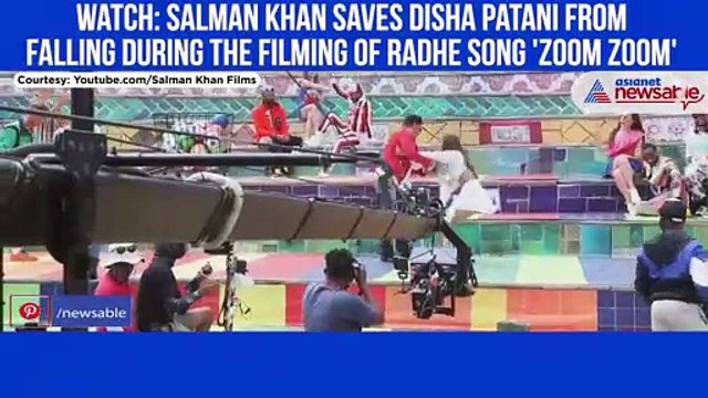 Radhe star Salman Khan saves Disha Patani during the film shooting