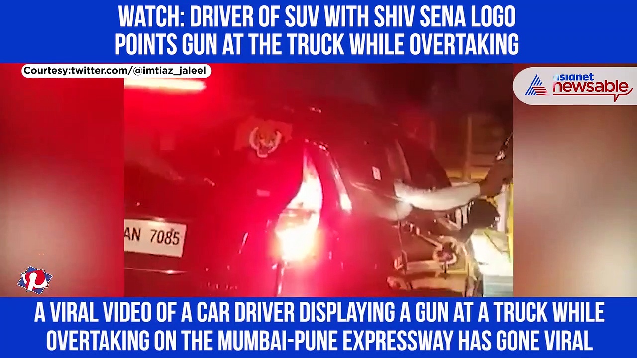Driver of SUV with Shiv Sena logo brandishing guns in Mumbai; Video goes viral