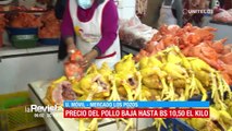 Baja el precio del pollo hasta Bs 10,5 el kilo en mercados cruceños