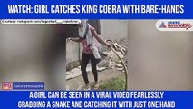 Girl catches King Cobra with bare-hands