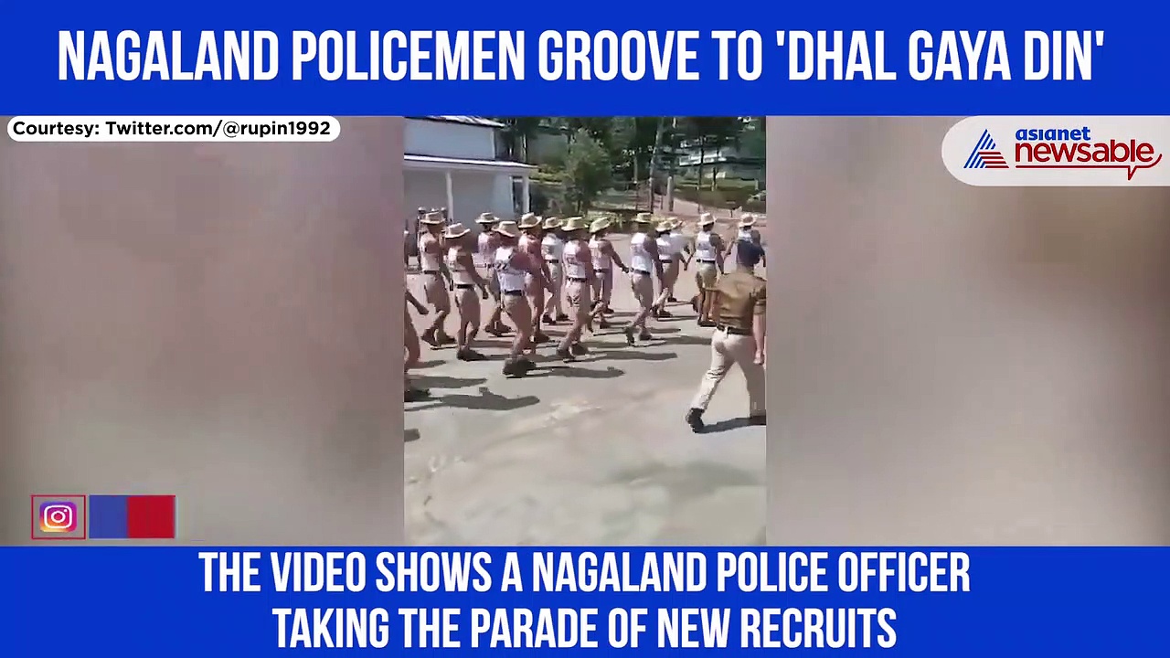 Viral video: Nagaland policemen use Bollywood evergreen song 'Dhal Gaya Din' for parade (Watch)