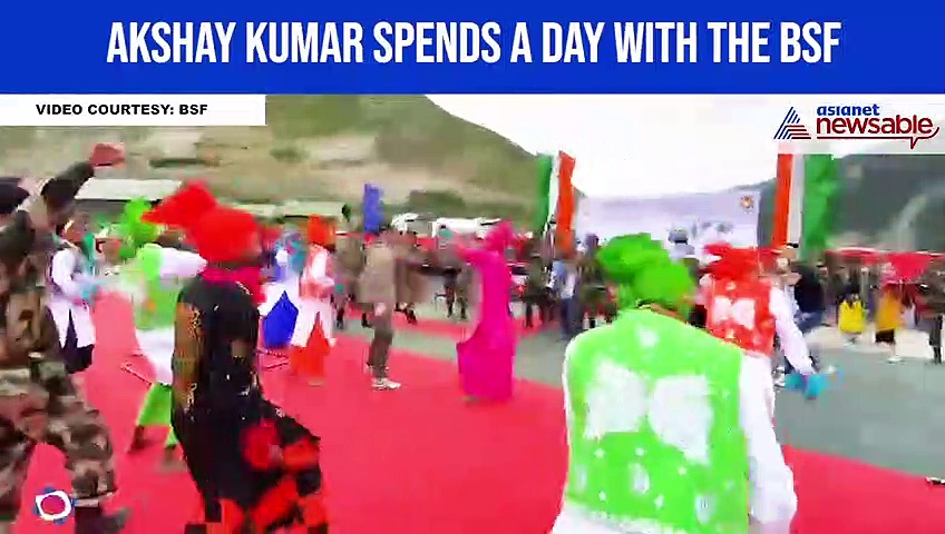Watch: Akshay Kumar does Bhangra, plays volleyball with BSF soldiers