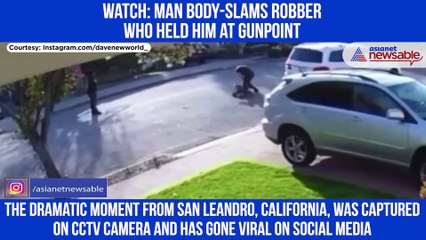Man body slammed robber