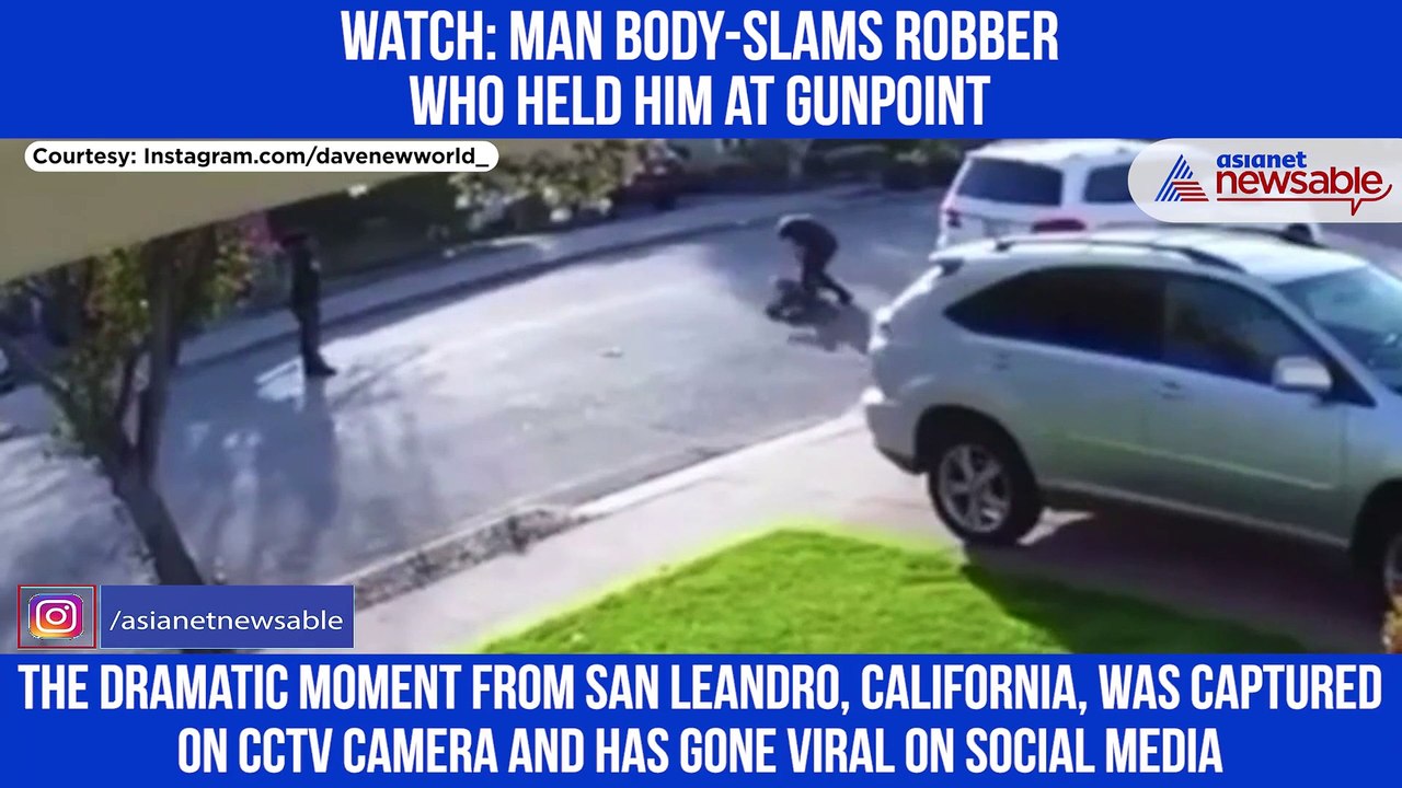 Man body slammed robber