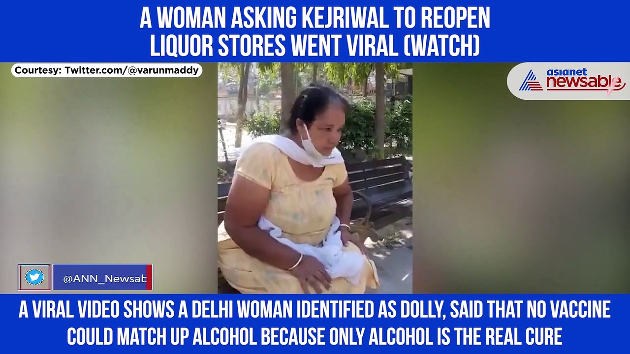 Alcohol is the real cure; Delhi's aunty requests Kejriwal to reopen liquor stores