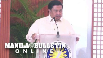 Senator-elect Jinggoy Estrada receives his certificate of proclamation