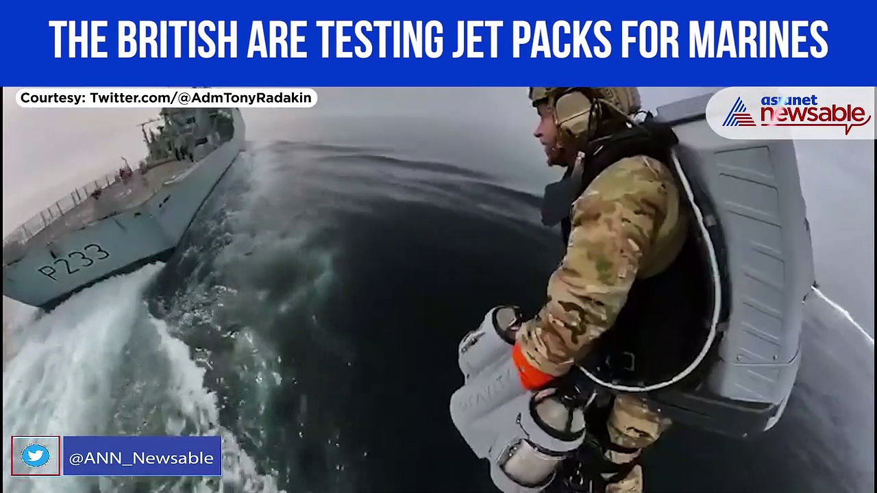 How cool are these Royal Navy marines with jet packs?