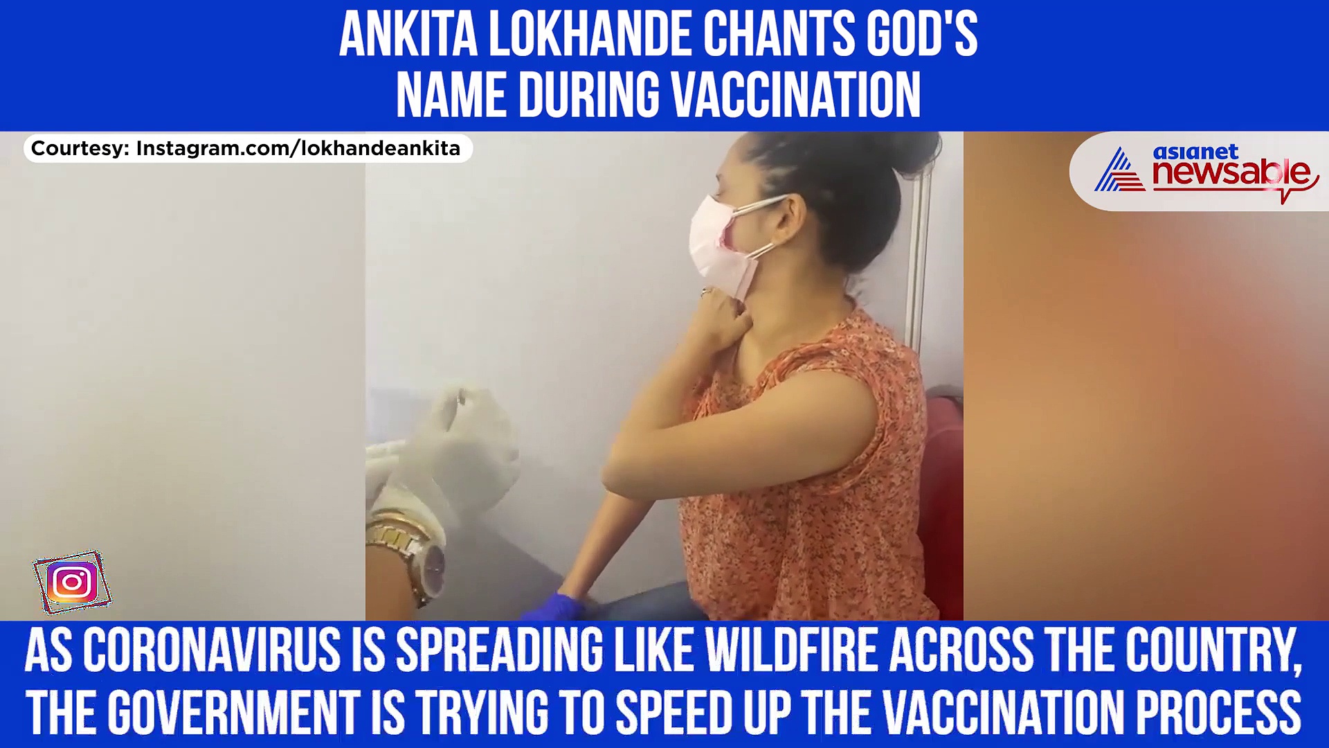 Ankita Lokhande cries during COVID-19 Vaccination; watch video