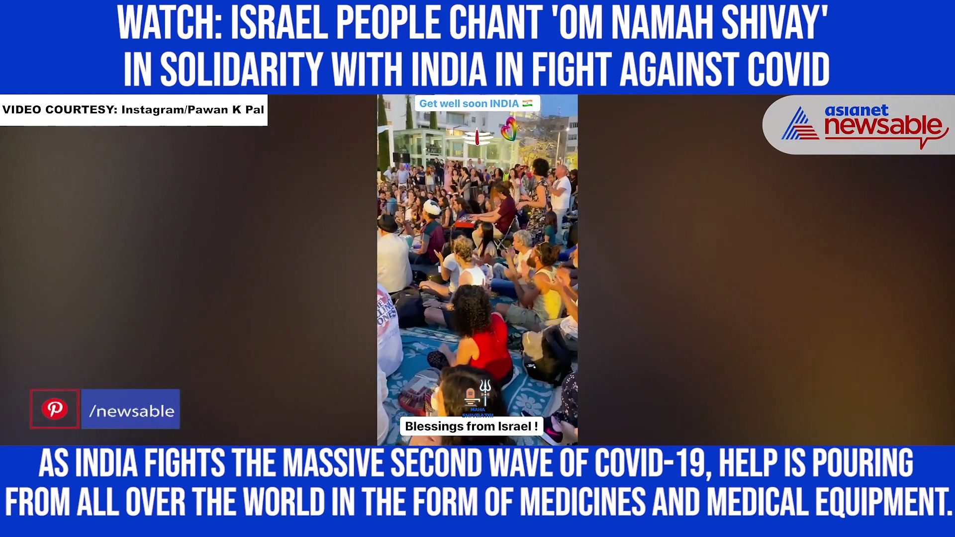 Watch: Israel people chant 'Om Namah Shivay' in solidarity with India in fight against COVID