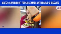 Chai Biscuit Popsicle Made With Parle-G Biscuits