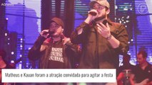 Lívia Andrade leva namorado para festa de lançamento de seu programa na Band e troca beijos com empresário