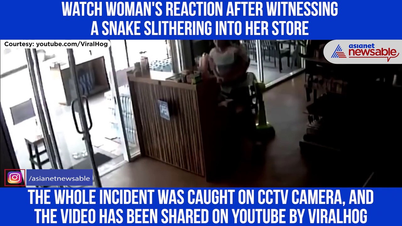 Woman finds snake crawling into her store