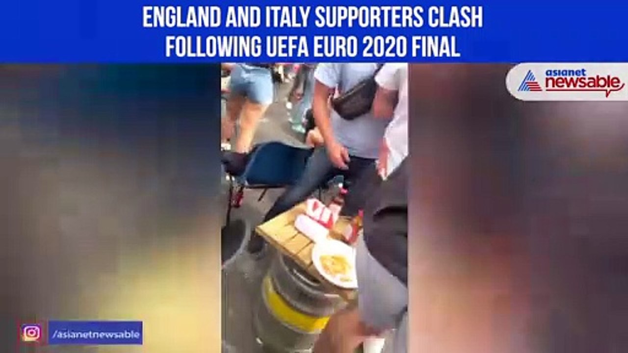 England and Italy supporters clash following UEFA Euro 2020 final