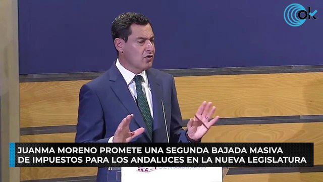 Juanma Moreno promete una segunda bajada masiva de impuestos para los andaluces en la nueva legislatura