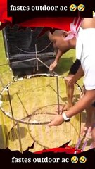 Duniya Ka Sabse Fastest Outdoor AC  | @Mr.IndianHacker Jugaadu Summer AC #shorts #mrindianhacker ‎