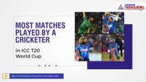 Most matches played by a cricketer in ICC T20 World Cup