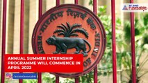 Reserve Bank of India offering summer internships for both students and recent graduates