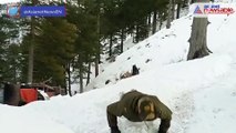 BSF jawan does 57 push-ups in 50 seconds in snow-capped Kashmir