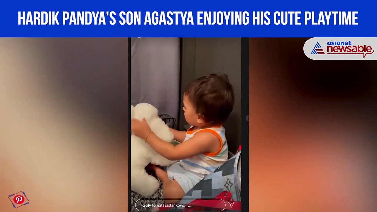 WATCH: Hardik Pandya's son Agastya enjoys his cute playtime