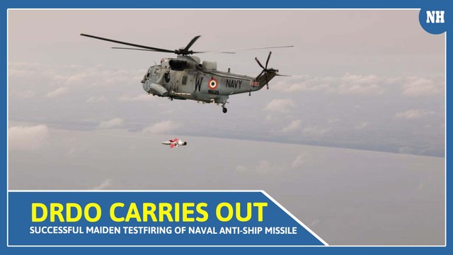 DRDO carries out successful maiden testfiring of Naval Anti-ship missile