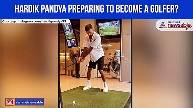 Is Hardik Pandya preparing to become a golfer?