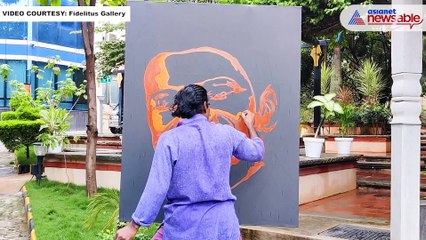 Скачать видео: Artist Kotegadde S Ravi pays tribute to Puneeth Rajkumar through this unique painting