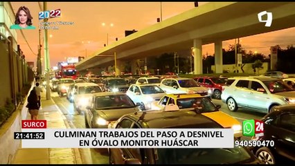 Surco: retiran cerco de obra del paso a desnivel en el óvalo Monitor Huáscar