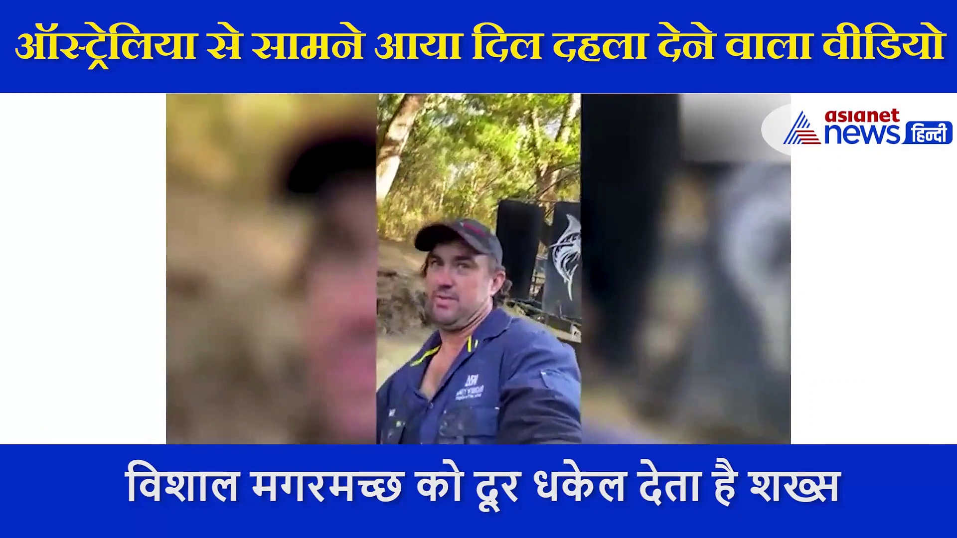 शख्स ने मगरमच्छ को लगाई दांट