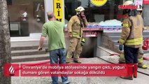 Ümraniye'de mobilya atölyesinde yangın! Vatandaşlar sokağa döktü