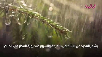 تفسير رؤية المطر في المنام