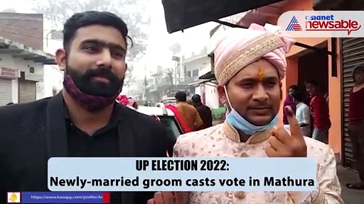 UP Election 2022: Newlywed groom casts vote after wedding
