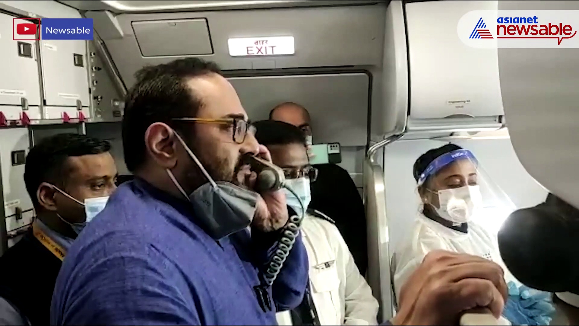 Rajeev Chandrasekhar receives stranded Indians, evacuated from Ukraine under ‘Operation Ganga’
