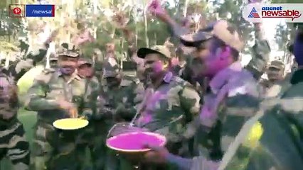 BSF personnel celebrate the festival of colours
