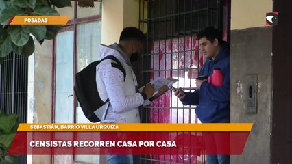 Censistas recorren casa por casa