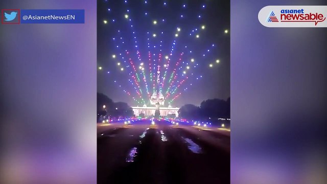 Beating Retreat: 1,000 drones fly during rehearsal in Delhi