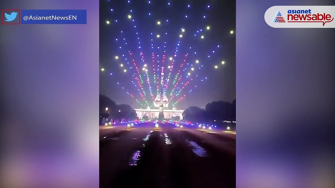 Beating Retreat: 1,000 drones fly during rehearsal in Delhi