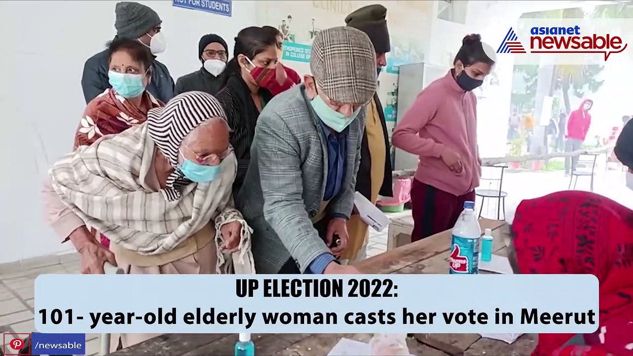 UP Election 2022: 101-year-old citizen braves pandemic to exercise her franchise