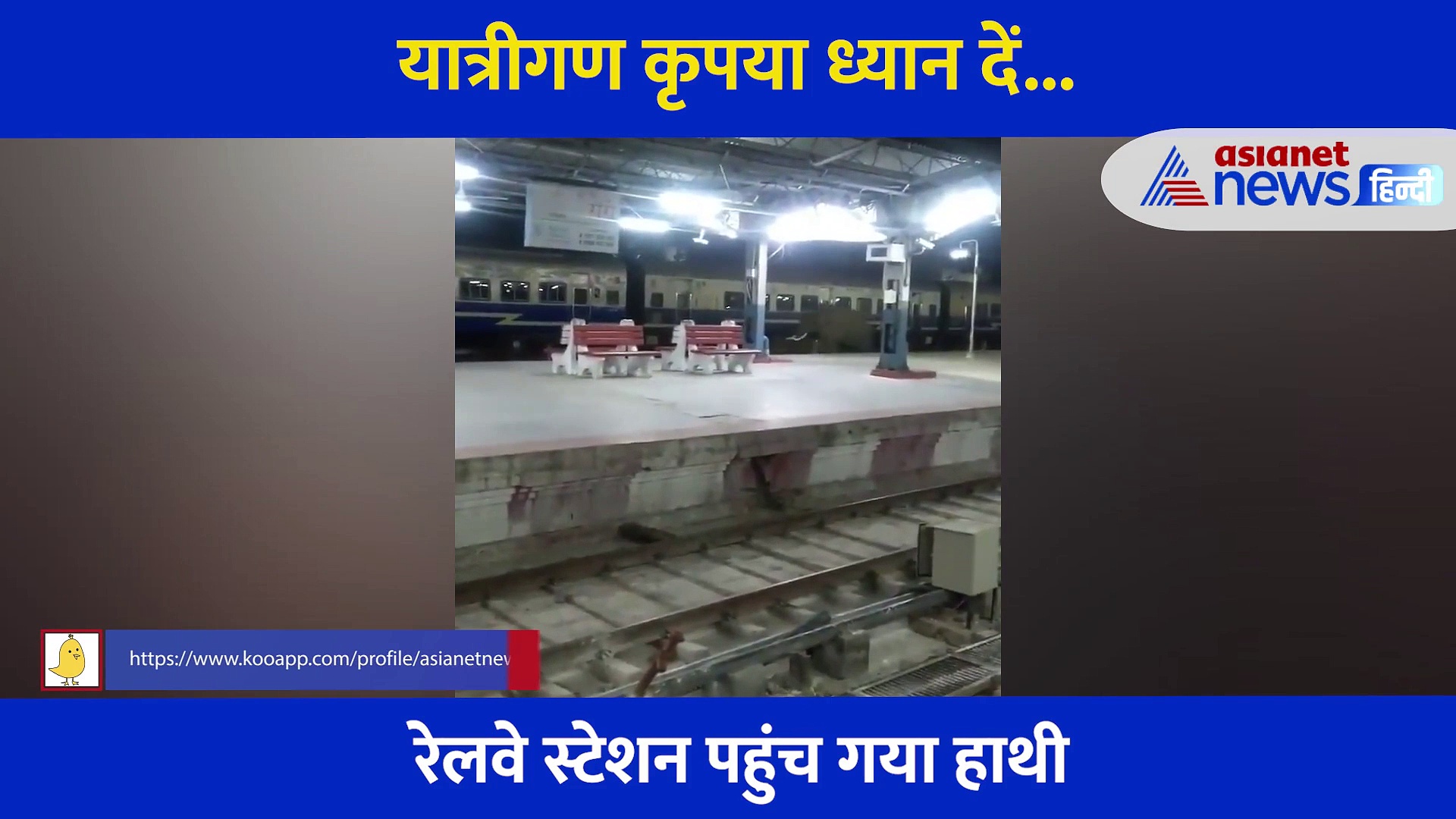 यात्रीगण कृपया ध्यान दें, जब रेलवे स्टेशन पहुंच गया हाथी, लोगों ने कैमरे में किया कैद