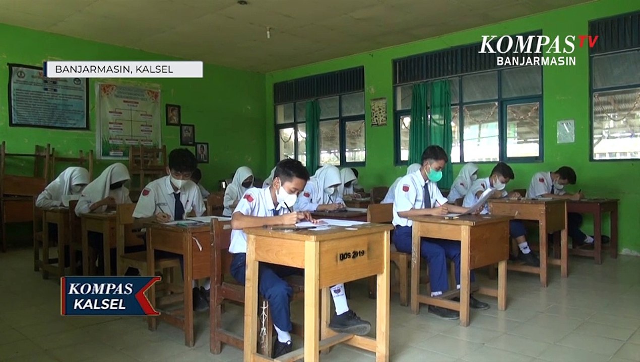 Meski Pelonggaran, Ujian Sekolah Tatap Muka di SMPN 5 Banjarmasin Tetap Dilakukan Terbatas