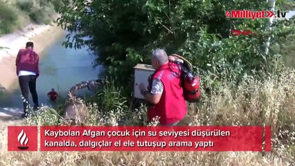 Dalgıçlar kayıp Afgan çocuğu kanalda el ele tutuşarak aradı