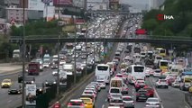 İstanbul’da yağmurla birlikte trafikte yoğunluk yüzde 85’e ulaştı