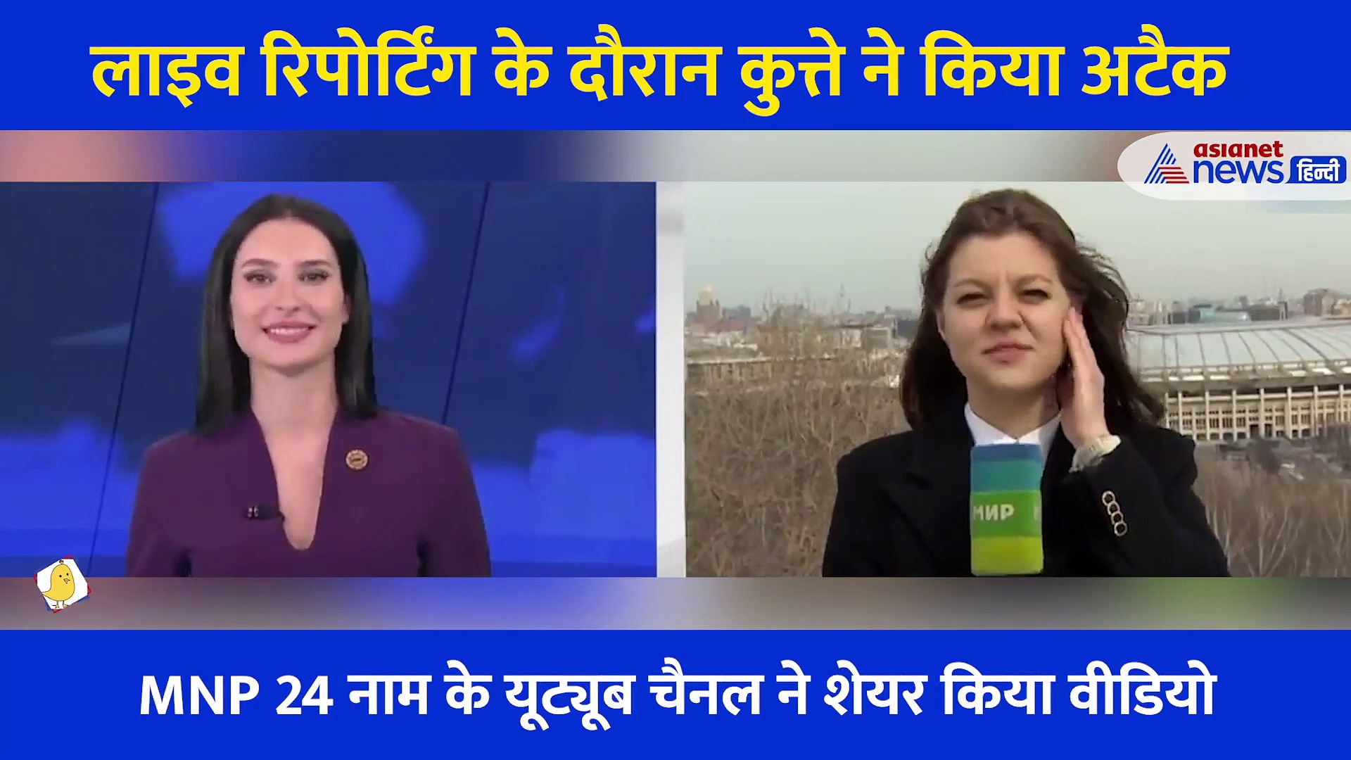 टीवी पर लाइव रिपोर्टिंग के दौरान कुत्ते ने किया महिला रिपोर्टर पर अटैक, फिर जो हुआ... देखें Video