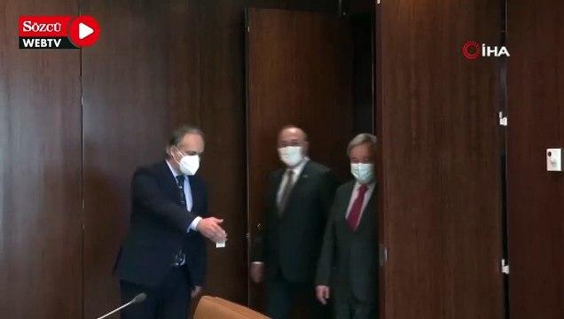 Dışişleri Bakanı Çavuşoğlu, BM Genel Sekreteri Guterres ile görüştü