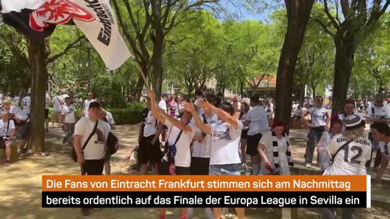 Frankfurt-Fans stimmen sich auf Finale ein