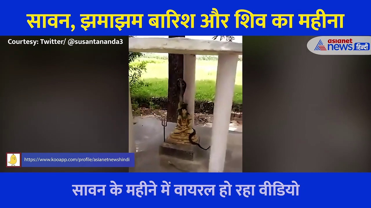 फन फैलाए भगवान शिव से लिपटा दिखा नाग, वीडियो देख लोग बोले- जय भोलेनाथ