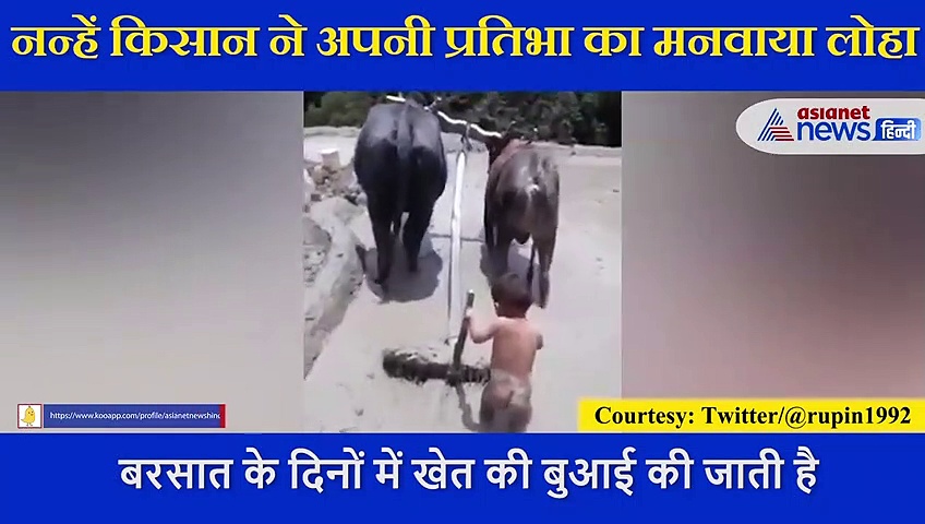 जब नन्हें किसान ने खेत में किया ऐसा काम, वीडियो देख लोग कर रहे तारीफ