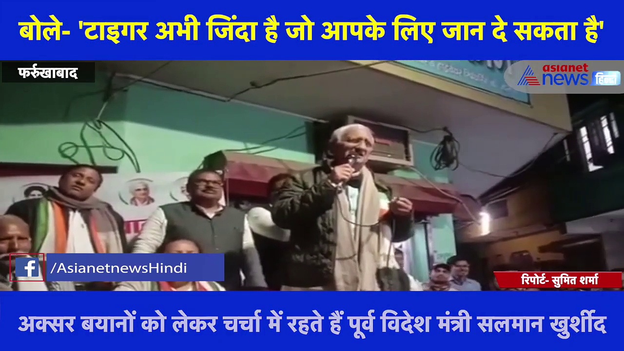 पूर्व विदेश मंत्री सलमान खुर्शीद का अजीबोगरीब बयान, कहा- टाइगर अभी जिंदा है, जान दे देगा