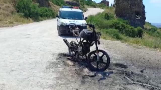 Çalınan motosiklet yanmış halde bulundu