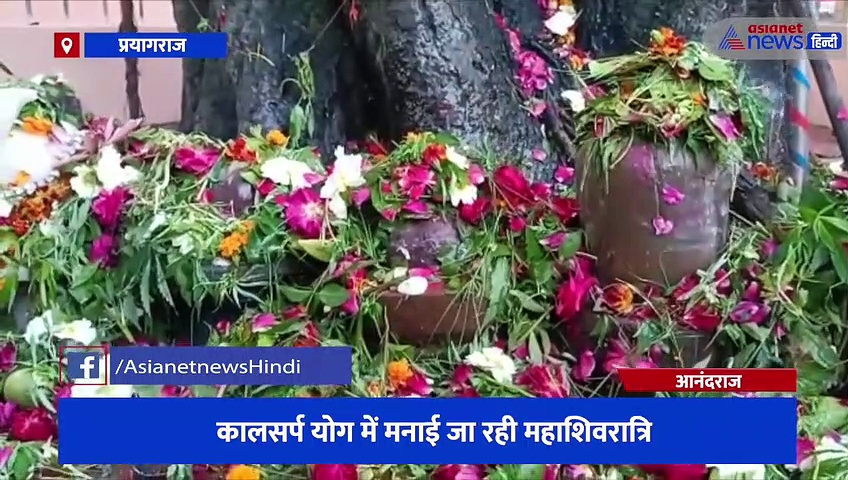 प्रयागराज के यमुना घाट स्थित मनकामेश्वर मंदिर में लगी भक्तों की भीड़, कालसर्प योग में मनाई जा रही शिवरात्रि